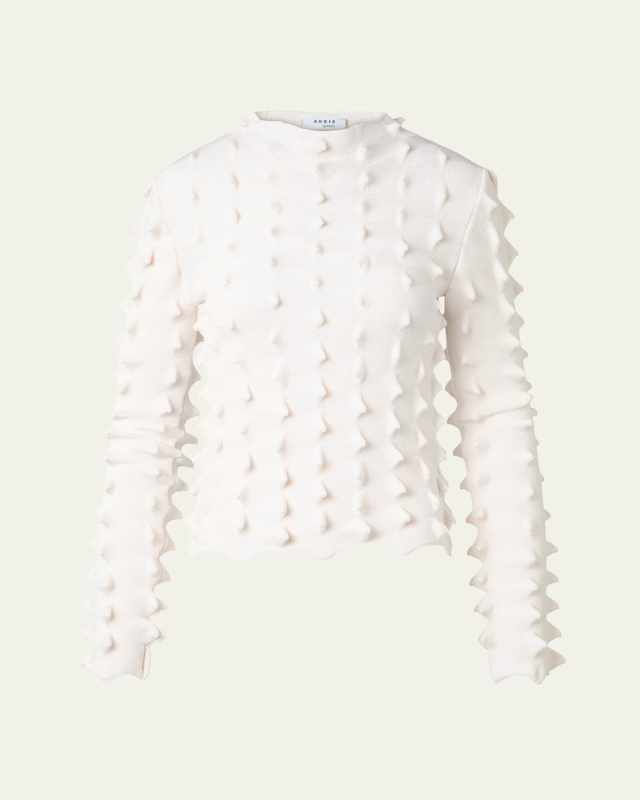 3D Sail Knit Long-Sleeve Sweater
